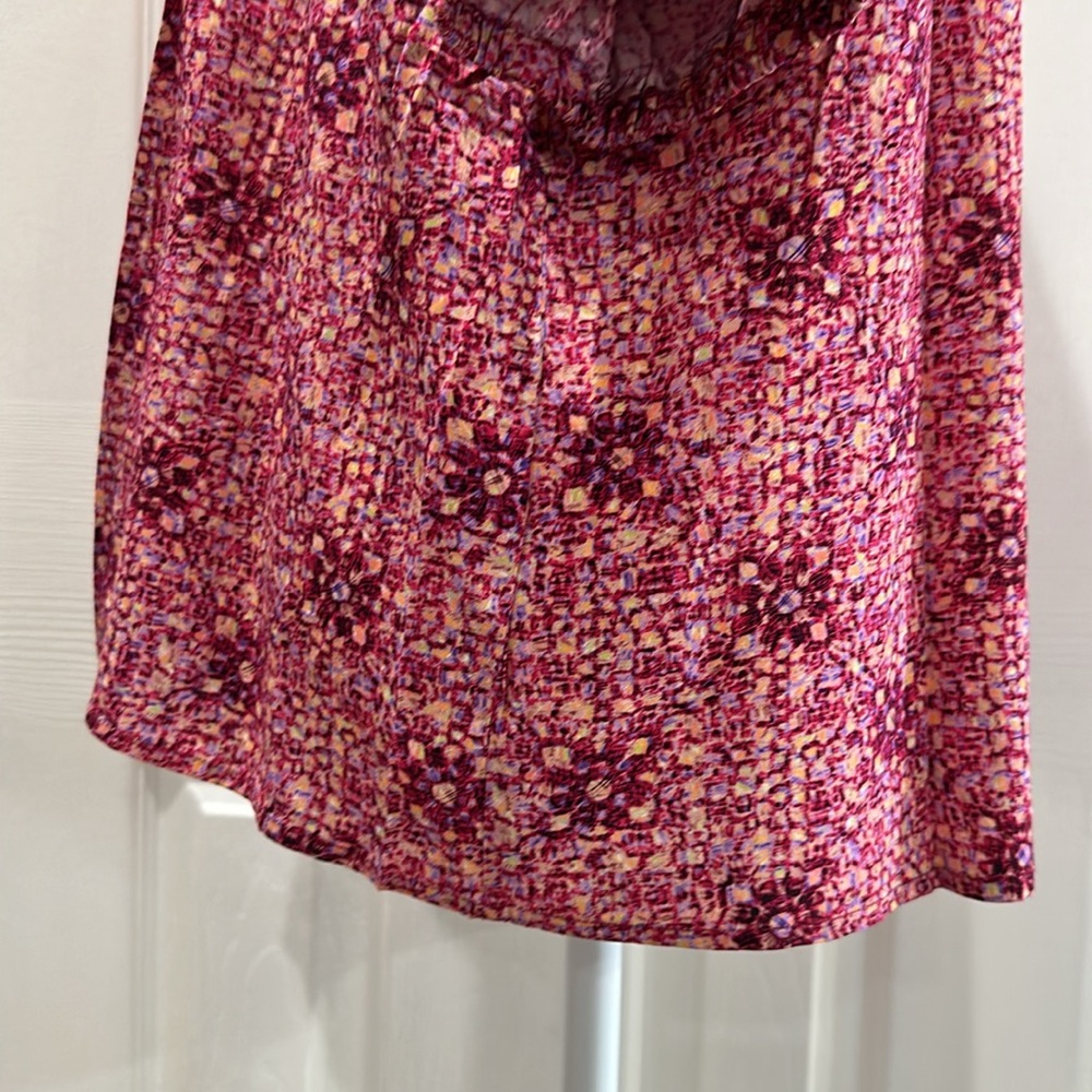 TAYLOR TILLMAN NEW YORK KAYLA PLEATED SHORT-SLEEVE TOP Size L - Picture 6 of 9